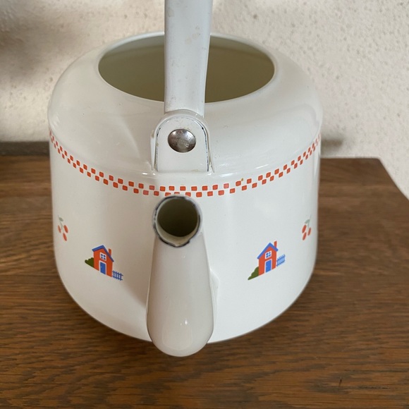 Vintage Raintree Ltd Heart & Home Collection Enamel Bamboo Tea Kettle Rooster - Picture 5 of 6